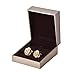 ZJchao Women Beige Yellow Rose Stud Earrings Gift for Her Dipped 24K Gold Crystal Flower Earring Jewelry Present for Wife Mom Girl Valentines Day, Anniversary, Birthday, Wedding (Beige)