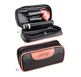 Tobacco Pipe Pouch, Free Boy Smoking Pipe Bag, Leather Case for 2 Pipes, Filter and Cleaner Tool