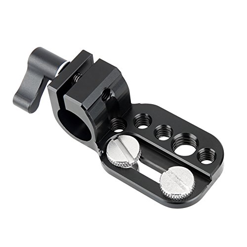 NICEYRIG Mini Mounting Plate with 15mm Rod Clamp to Attach Monitor EVF Wireless Receiver to 15mm Rod