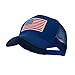 6 Panel Mesh American Flag White Patch Cap - Royal OSFM
