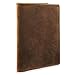 Genuine Leather Notebook, Passport Book 3.5 x 5 in Mini Composition Cover, 64 Pages Ruled, Pocket Size, Brown