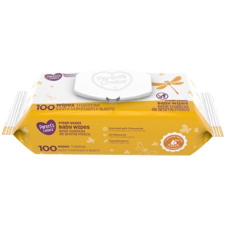 Parents Choice Baby Wipes, 12 packs of 100 (1200 count) (Fresh Scent) - Thumbnail 2