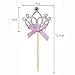 MAGICMAI Cupcake Toppers Glitter Crown Cake Decoration Dessert Table Birthday Party Decor 20 Pieces, Silver