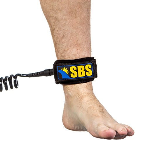 Santa Barbara Surfing SBS 10' Coiled SUP Leash - Guaranteed for Life - Ultra Premium 10 ft Paddleboard Leash - Thumbnail 6