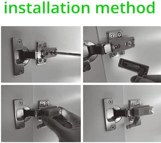 10PCS Hinge LED Sensor Light Universal Cabinet Cupboard Closet Wardrobe Night Light-Kitchen/Living Room/Bedroom Night Lights (Warm White)