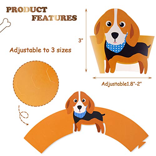 Dog Cupcake Wrappers Toppers Puppy Shaped Baby Shower Pet Birthday Party Supplies Animal Cake Decoration 48 Pcs