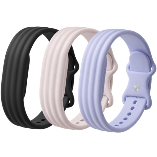 3 Pack Silicone Sport Bands Compatible with Google Fitbit Air Active Band for Women Men, Soft Waterproof Breathable Strap for Fitbit Air at Amazon
