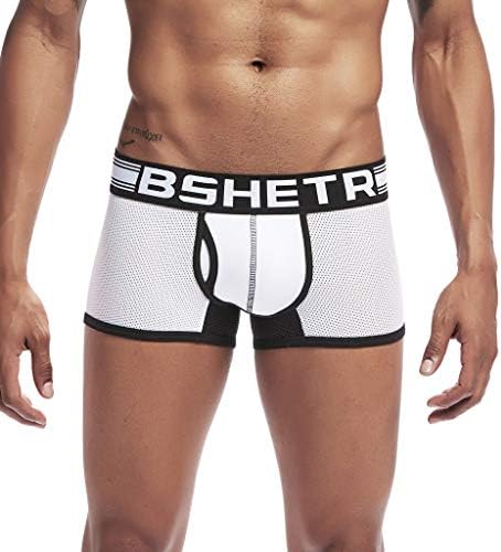 Doad Mens underwear Men's Sexy Low Waist Cotton Pants Patchwork Breathable Mesh Briefs for Men