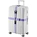 TRANVERS Cross Way Luggage Strap Belt for Suitcase Baggage Travel Strap (Purple)