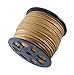 Fashewelry 100 Yards 3mm Faux Suede Cord Goldenrod Micro Fibre Flat Leather Lace Velvet Beading String Rope with Roll Spool for Jewelry Making