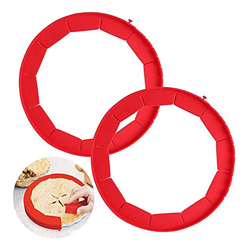 VSILE Adjustable Pie Crust Shield Food Safe Silicone Pie Protector