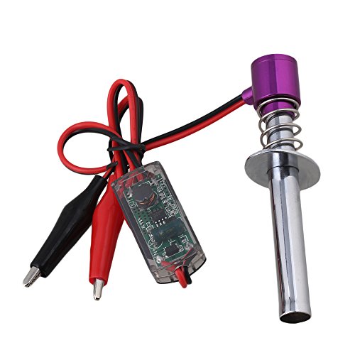 BQLZR Purple Upgraded 6V -24V Electronic Glow Plug Starter Igniter for Nitro RC Car