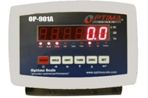 Optima Scales OP-901 ABS Plastic Digital Weighing Indicator with Rechargeable Battery