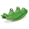 Dantoy 3 Persons Rocker and Seesaw, Durable Plastic with 3 Seats and Made in Denmark – Green Crocodile