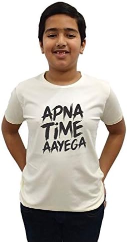 ROWDY YANKEE APNA TIME AYEGA Lycra Cotton Tshirt for Boys