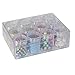 Everything Mary 12-Jar Bead Organizer – Clear Storage Box for Diamond Painting, Jewelry, Craft Beads & Small Supplies – Includes Screw-Top Jars for Diamond Art, DIY & Travel Use