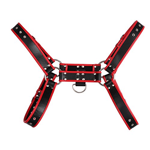 TiaoBug-Uomo-Body-Chest-Harness-Imbracatura-Regolabile-in-Pelle-PU-Cintura-Pettorale-Fibbie-Regolabile-Tracolla-per-Adulti-Maschile-Corpo-Prodotti-Vincolanti-Accessori