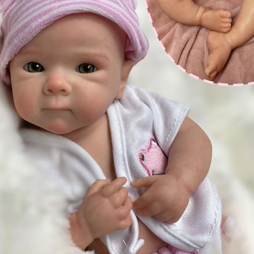 Gileutay 13in Silicone Doll Full Body Soft Girl Reborn Baby Dolls That Looks Like Real Newborn Baby Dolls