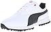 PUMA Men's Golf ACE Shoe, White/Black/High Risk Red, 10 M US