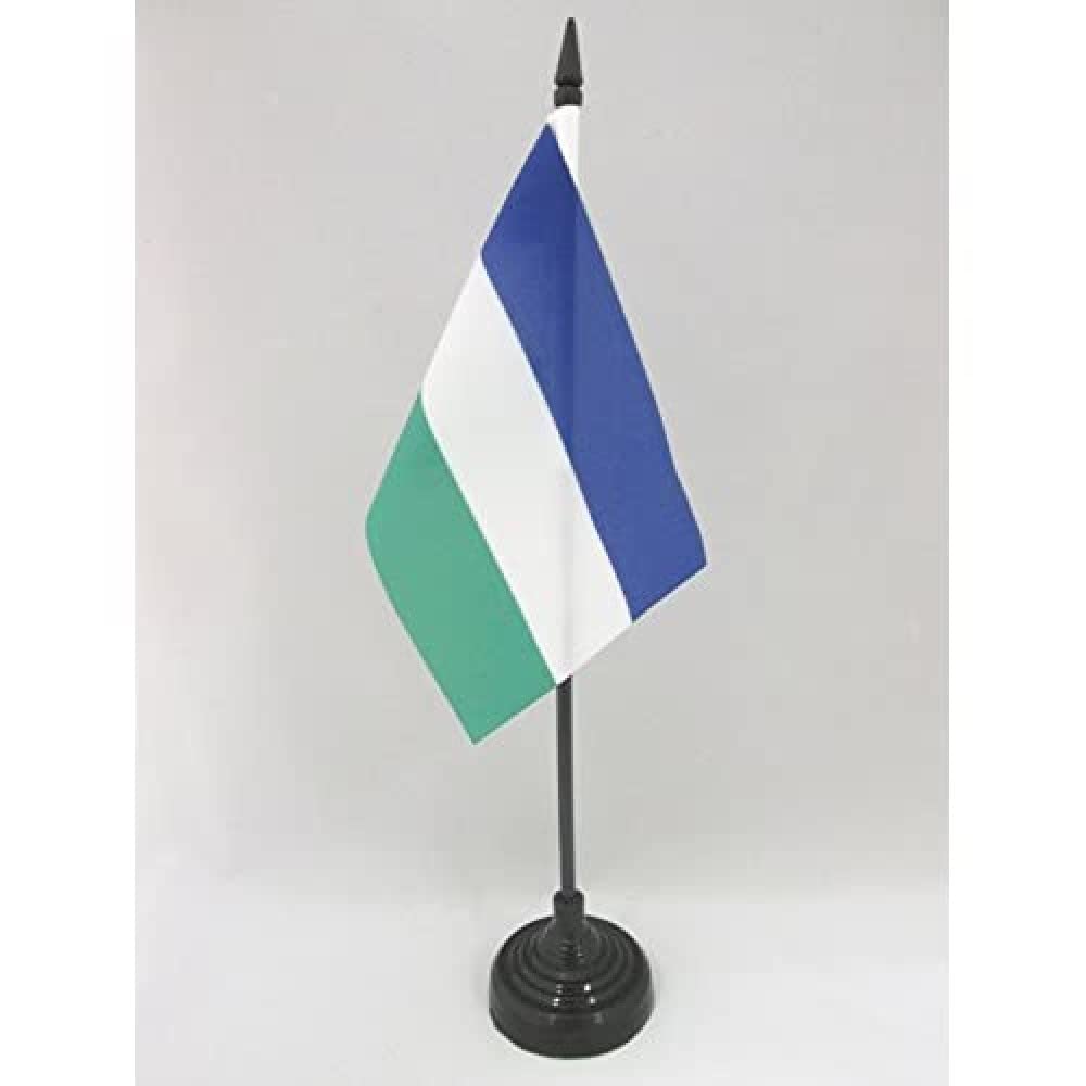 AZ FLAG - Kingdom of Araucanía and Patagonia Table Flag 4'' x 6'' - New France Office Mini Banner 100% Polyester 15 x 10 cm - Mini Desk Flag with 10'' Pole and Black Plastic Base