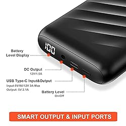 DEWBU Power Bank 12V Battery with Intelligent Led