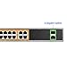 BV-Tech 18 Port Gigabit PoE+ Switch (16 PoE+ Ports | 2 SFP Uplink) – 220W High Power – 802.3at