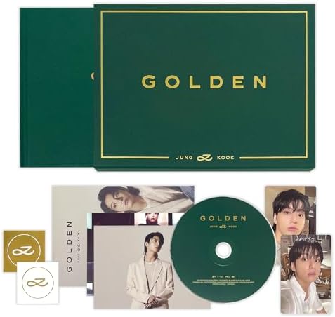 JUNGKOOK - [GOLDEN] (SOLID Ver.) Book Case + Photo Book + CD & CD