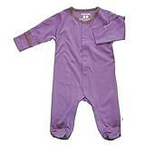 Babysoy Footie - Eggplant-6-12 Months