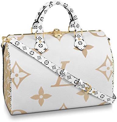 2019 New design giant oversized Monogram palette SPEEDY BANDOULIÈRE 30 handles cross-body bag Khaki Green/White/Beige