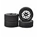 Ruixunte 4PCS Unique Foam Tires Wheel Rims Set of for RC 1:10 Model On-Road Racing Car