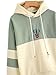 SweatyRocks Women's Long Sleeve Color Block Cactus Embroidered Pullover Hoodies Beige_Green L