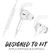 EarBuddyz Ultra Ear Hooks and Covers Compatible with Apple AirPods 1 & AirPods 2 or EarPods Featuring Bass Enhancement Technology (Small Medium Large Pairs, White)