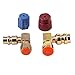 aokur 1 Pair Quick Coupler Valve A/C 90 degrees Fitting 3/8'' High Side 7/16'' Low Side R12 to R134a Adapter with 2pcs caps