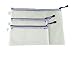 E-lishine Travel Pouch-Organizer Storage Packing Bags，Water Resistant Solid Reinforced PVC Mesh Plastic with Zipper Closure(Set of 3) (White)