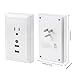 HSicily Wall Outlet Plug High Speed USB Ports Charger Socket Adapter 15 AmpTR Receptacle with LED Night Light without Installation