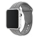 Huanlong 38mm New Soft Silicone Sport Style Replacement Iwatch Strap Band for Apple Wrist Watch Series 1/2/3(Fog 38mm S/M)