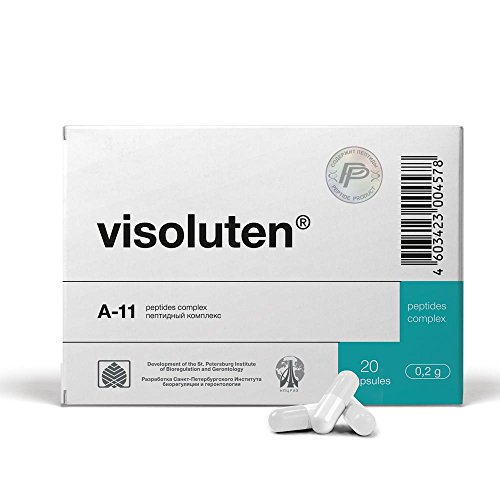 Visoluten A-11 - Retina and Eye Peptide Bioregulator Complex - 20 x 200 Milligram Tablets Visoluten A-11 - Retina and Eye Peptide Bioregulator Complex - 20 x 200 Milligram Tablets