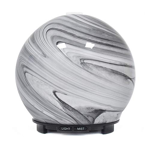 ASAKUKI 200ml Aromatherapy Essential Oil Diffuser, Ultrasonic Cool Mist Humidifier, Waterless Auto Shut-off, 7 LED Light Colors for Home Office Spa-room and Baby-room