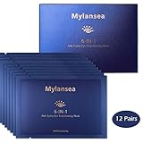 Under Eye Bags Treatment Patches, Mylansea Under Eye Mask with Hyaluronic Acid for Depuffing Eyes and Dark Circles, Hydrating and Anti Wrinkle Eye Patches 12 Pairs
