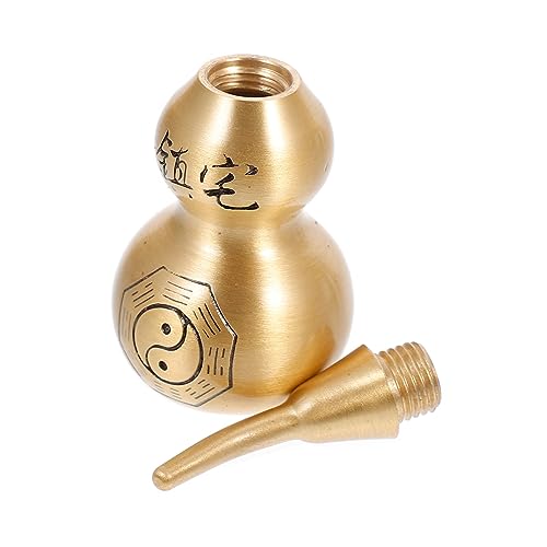 Levemolo Uspicious Decorative Calabash Gourd Copper Feng Shui Ornament 6.7cm Home and Office Dec