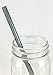 Reusable Glass Drinking Straw with Travel to Go Protective Carrying Case Holder and Cleaning Brush | Perfect for Home, Office or Gift | Straight 8 in x 9.5 mm Healthy, Eco Friendly (Charcoal Grey)