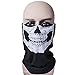 CandyHome 5 Pack Seamless Skull Mask Motorcycle Bicycle Half Face Tube Skeleton Mask for Halloween - Black