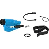 Resqme Accessory Pack The Original Emergency Keychain Car Escape Tool, 2-in-1 Seatbelt Cutter and Window Breaker, Made in USA With Visor Clip, Lanyard, Keyring and Cable Tie - Blue
