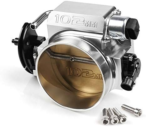 102mm High Flow Throttle Body Intake CNC Aluminum Manifold Fit For Chevrolet LS Series 2 Color (Black),Silver