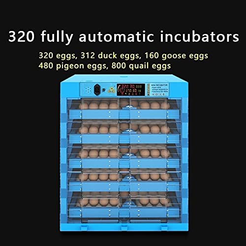 FHISD Eierinkubator Automatische Geflügelbrütmaschine mit automatischem Eierdrehen 320 Eier Inkubator-Temperaturregelung… – Bild 5