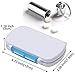 Moisture Proof Travel Pill Organizer Holder, Qtimal 2 Pack Portable Pill Box Case, 6 Separate Compartments for Medication and Supplements, Bonus 1 Airtight Keychain Pill Container