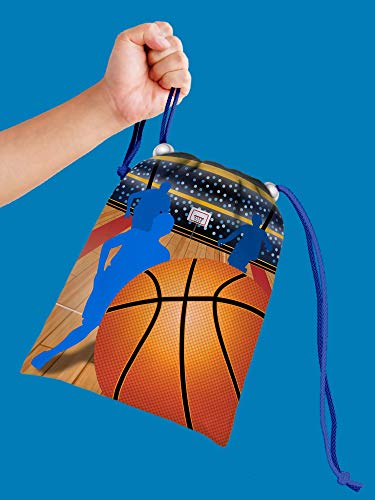 Basketball Star Drawstring Bags Kids Birthday Party Supplies Favor Bags 10 Pack