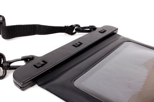 Black Transparent Water Resistant Secure Tablet Slide-In Carry Bag For Barnes & Noble NOOK HD Tablet 8GB Snow (BNTV400-8GB-WHT) - by DURAGADGET