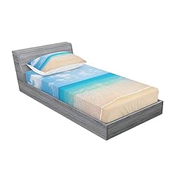 Ambesonne Ocean Fitted Sheet & Pillow Sham