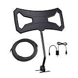 Outdoor 150 Miles Attic HD Antenna - Bestrillion 2017 Digital TV Antenna with Signal Amplifier Kit and Easy Installation for 1080P High Reception Free Gain with 30Ft Coaxial Cable and Mount Pole